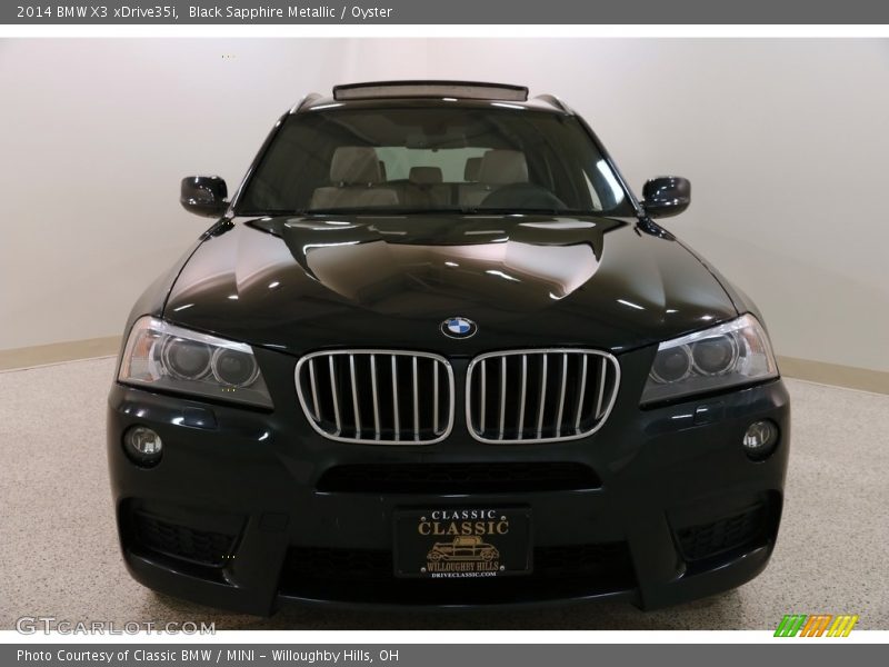 Black Sapphire Metallic / Oyster 2014 BMW X3 xDrive35i