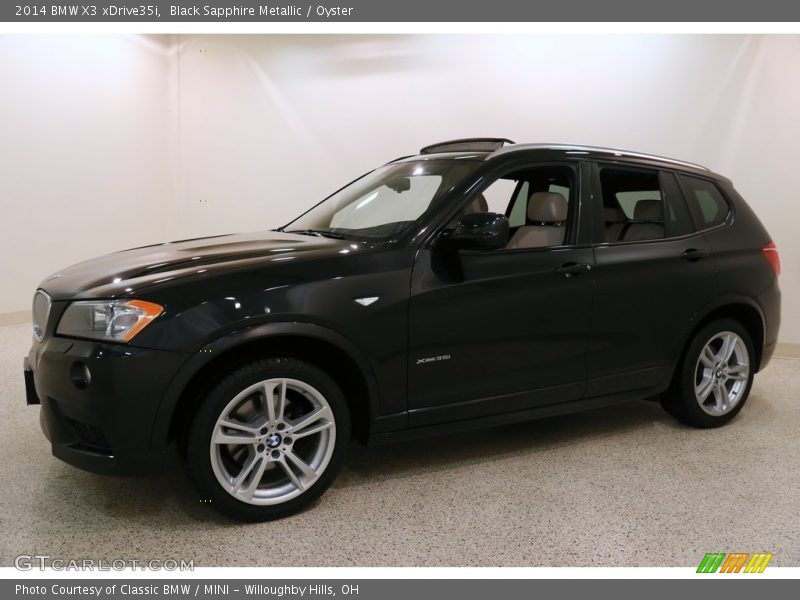 Black Sapphire Metallic / Oyster 2014 BMW X3 xDrive35i