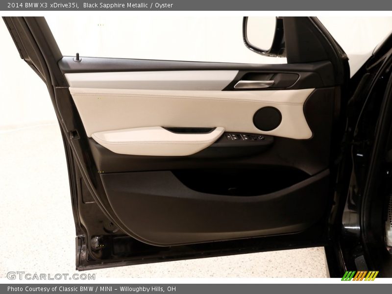 Black Sapphire Metallic / Oyster 2014 BMW X3 xDrive35i