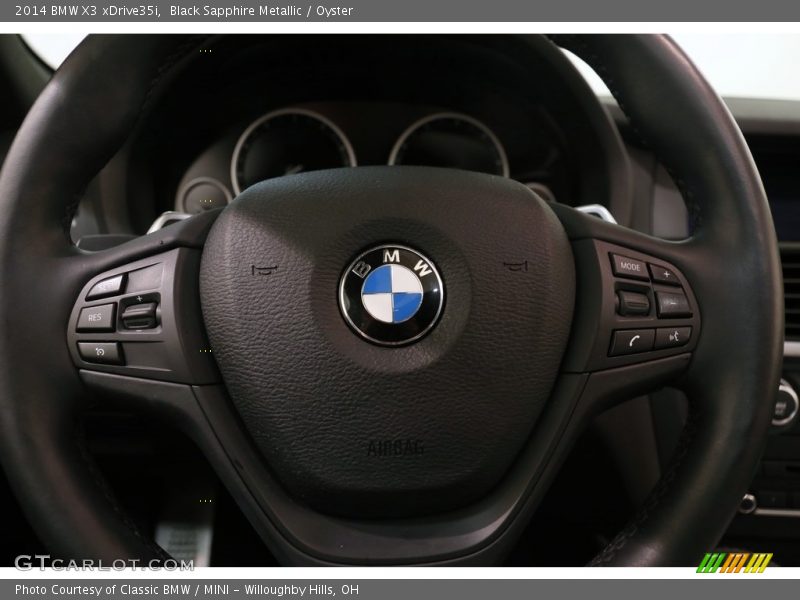 Black Sapphire Metallic / Oyster 2014 BMW X3 xDrive35i