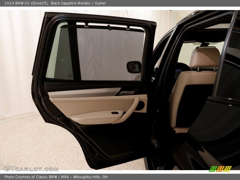 Black Sapphire Metallic / Oyster 2014 BMW X3 xDrive35i