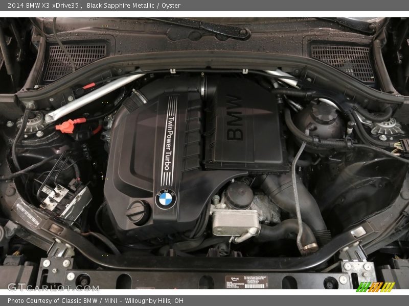 Black Sapphire Metallic / Oyster 2014 BMW X3 xDrive35i