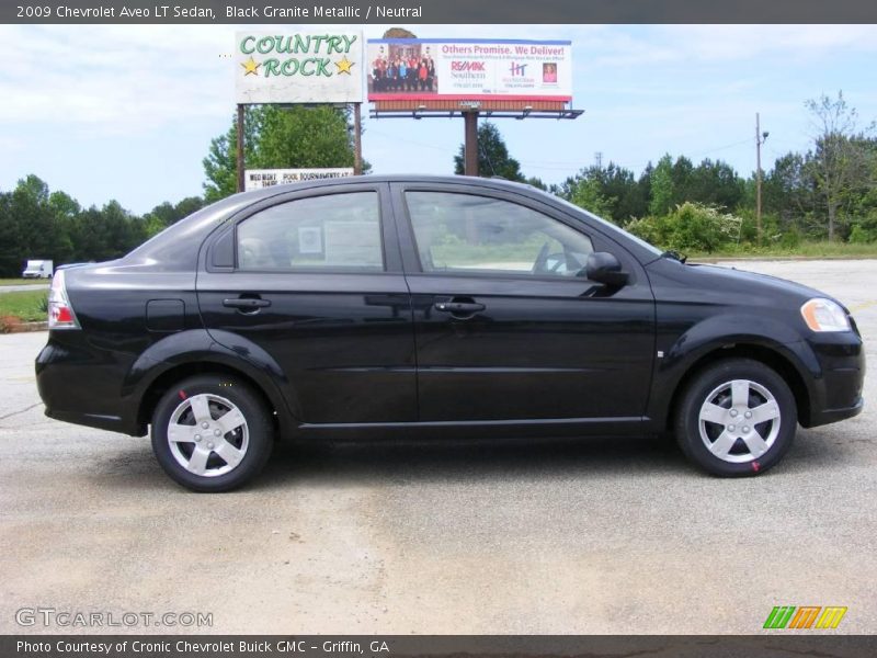 Black Granite Metallic / Neutral 2009 Chevrolet Aveo LT Sedan