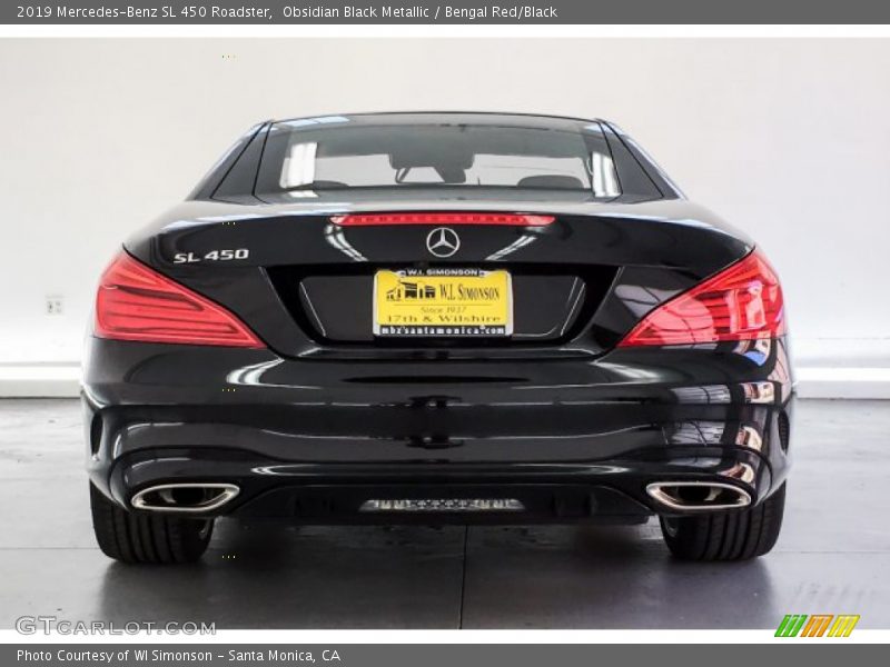 Obsidian Black Metallic / Bengal Red/Black 2019 Mercedes-Benz SL 450 Roadster