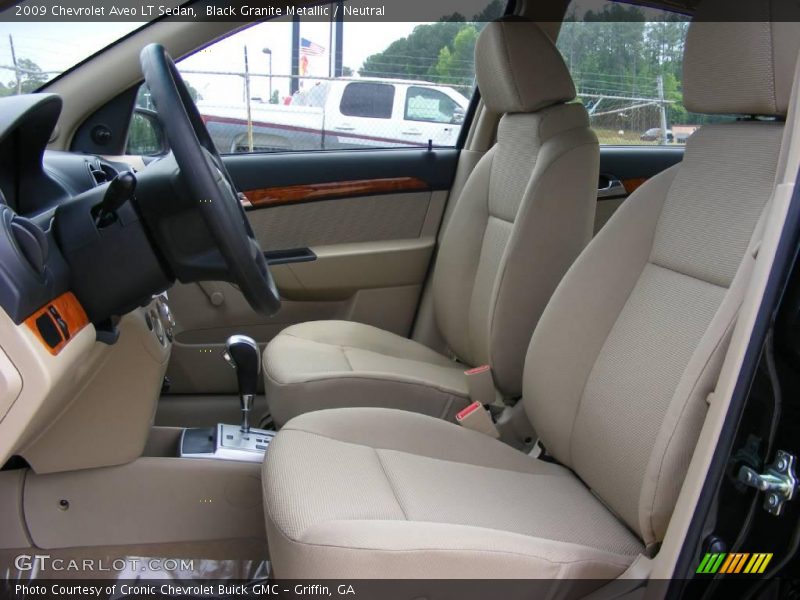 Black Granite Metallic / Neutral 2009 Chevrolet Aveo LT Sedan
