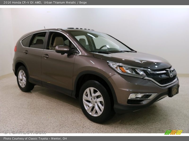 Urban Titanium Metallic / Beige 2016 Honda CR-V EX AWD