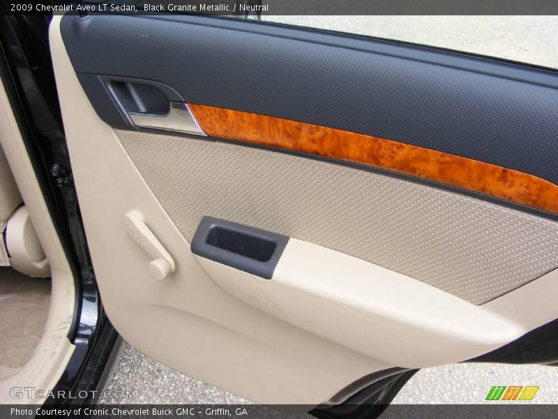 Black Granite Metallic / Neutral 2009 Chevrolet Aveo LT Sedan