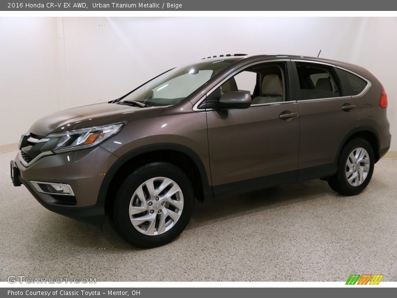 Urban Titanium Metallic / Beige 2016 Honda CR-V EX AWD