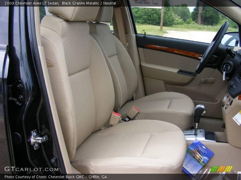 Black Granite Metallic / Neutral 2009 Chevrolet Aveo LT Sedan