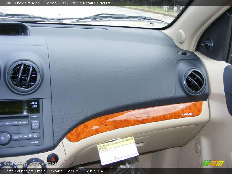 Black Granite Metallic / Neutral 2009 Chevrolet Aveo LT Sedan