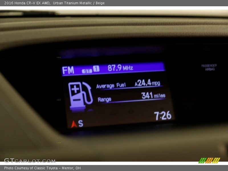 Urban Titanium Metallic / Beige 2016 Honda CR-V EX AWD