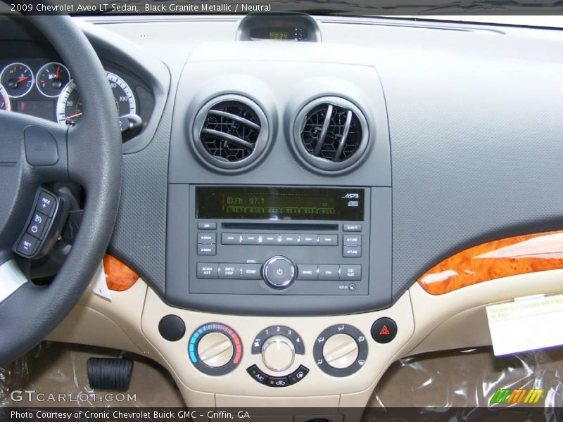 Black Granite Metallic / Neutral 2009 Chevrolet Aveo LT Sedan