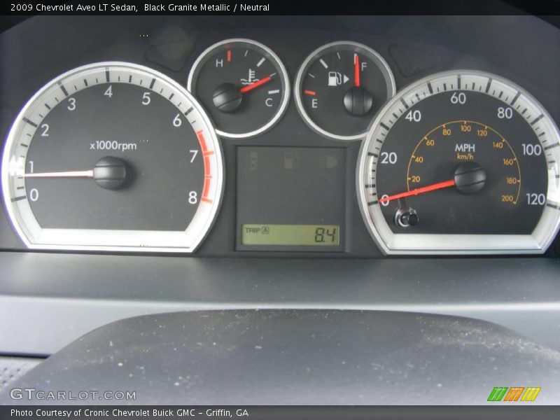 Black Granite Metallic / Neutral 2009 Chevrolet Aveo LT Sedan