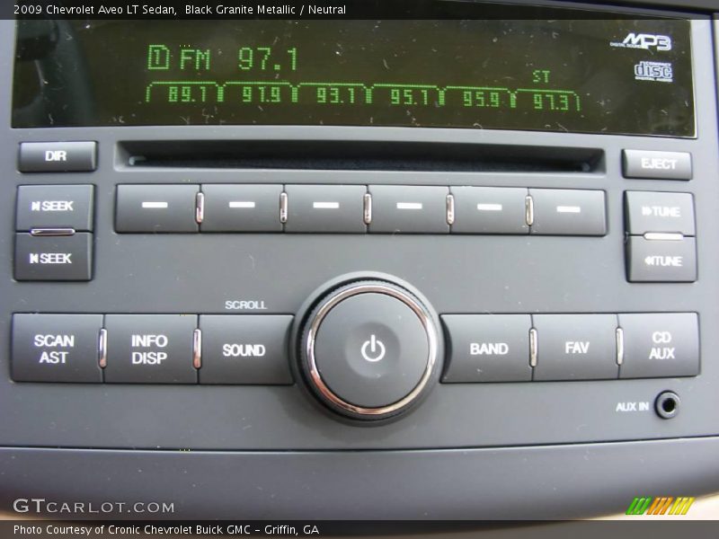 Black Granite Metallic / Neutral 2009 Chevrolet Aveo LT Sedan