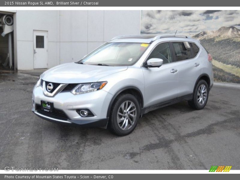 Brilliant Silver / Charcoal 2015 Nissan Rogue SL AWD