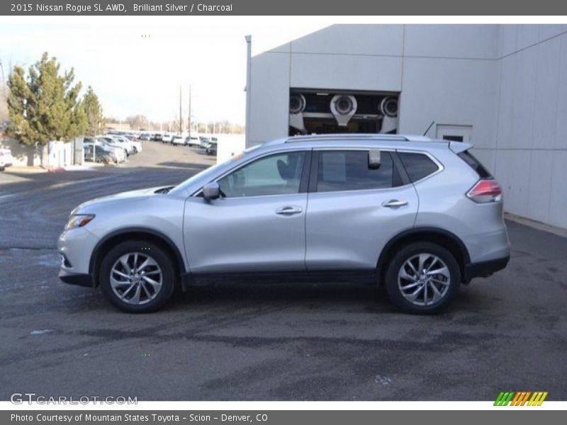 Brilliant Silver / Charcoal 2015 Nissan Rogue SL AWD