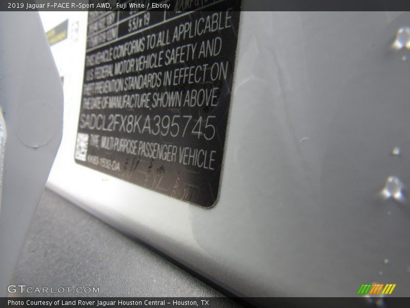 Fuji White / Ebony 2019 Jaguar F-PACE R-Sport AWD