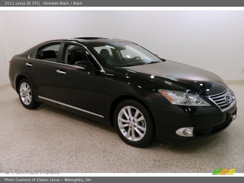 Obsidian Black / Black 2011 Lexus ES 350