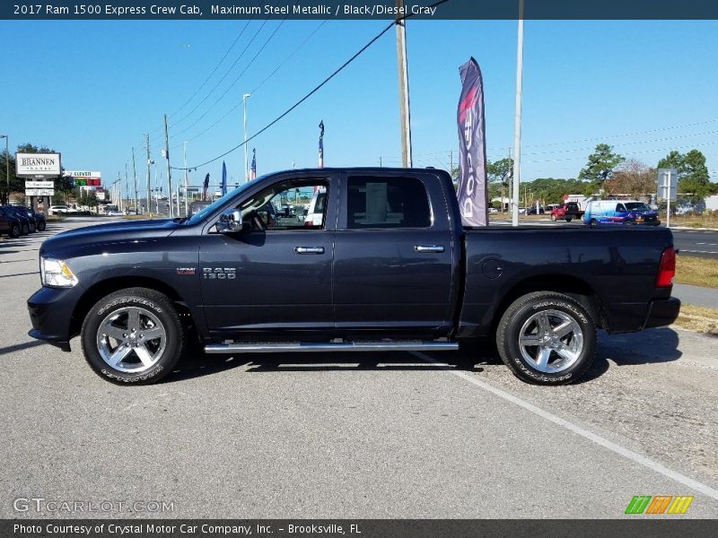 Maximum Steel Metallic / Black/Diesel Gray 2017 Ram 1500 Express Crew Cab