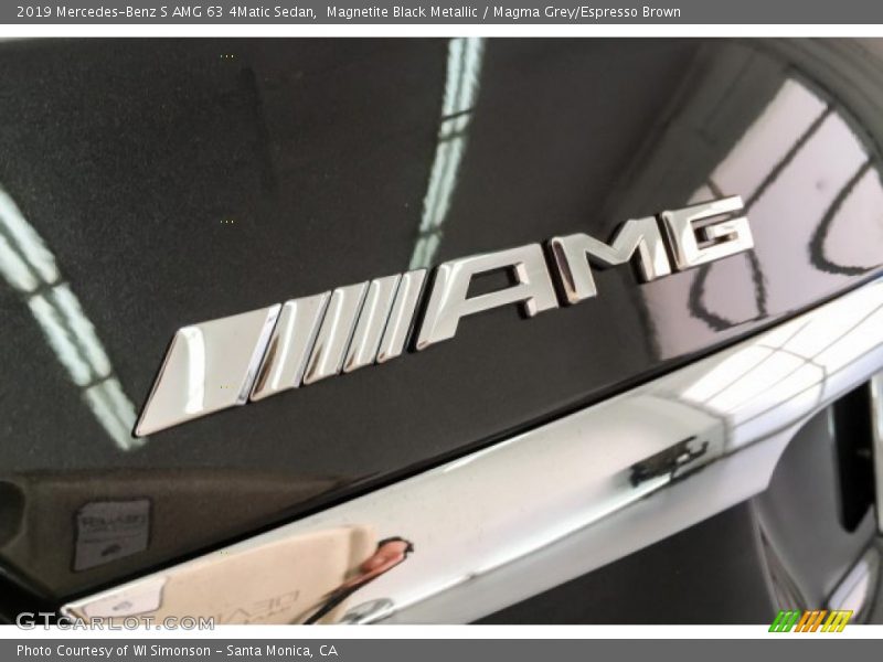 Magnetite Black Metallic / Magma Grey/Espresso Brown 2019 Mercedes-Benz S AMG 63 4Matic Sedan