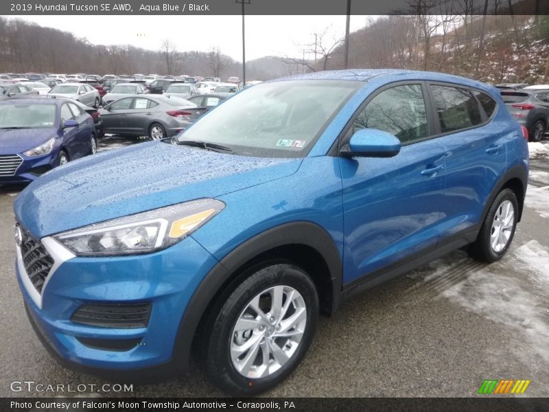 Aqua Blue / Black 2019 Hyundai Tucson SE AWD