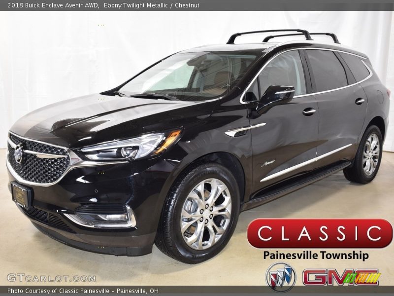Ebony Twilight Metallic / Chestnut 2018 Buick Enclave Avenir AWD