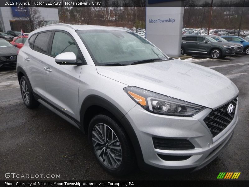 Molten Silver / Gray 2019 Hyundai Tucson SEL AWD