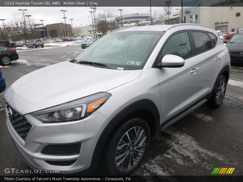 Molten Silver / Gray 2019 Hyundai Tucson SEL AWD