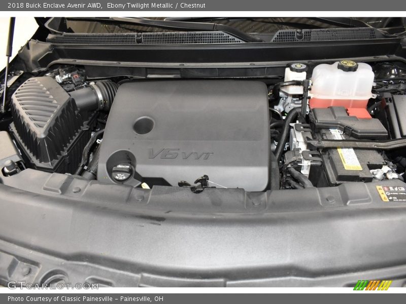 Ebony Twilight Metallic / Chestnut 2018 Buick Enclave Avenir AWD