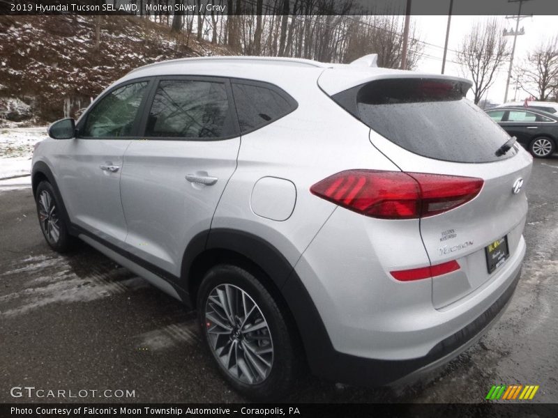 Molten Silver / Gray 2019 Hyundai Tucson SEL AWD