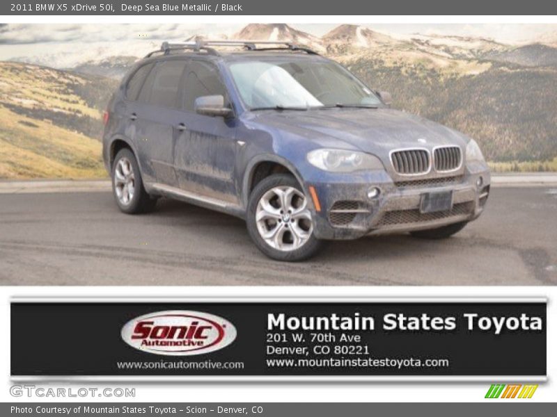 Deep Sea Blue Metallic / Black 2011 BMW X5 xDrive 50i
