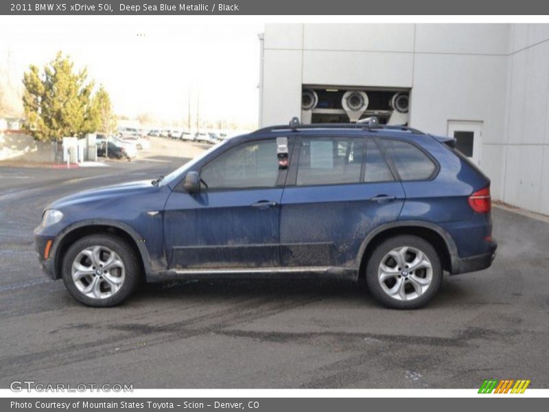 Deep Sea Blue Metallic / Black 2011 BMW X5 xDrive 50i