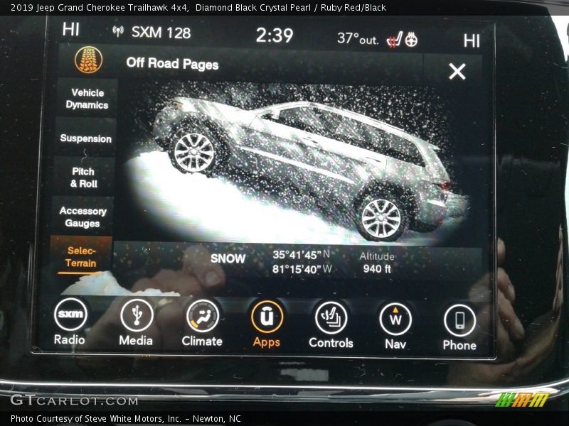 Diamond Black Crystal Pearl / Ruby Red/Black 2019 Jeep Grand Cherokee Trailhawk 4x4