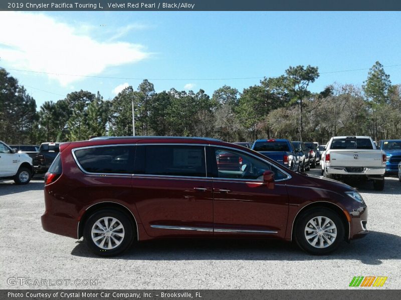 Velvet Red Pearl / Black/Alloy 2019 Chrysler Pacifica Touring L