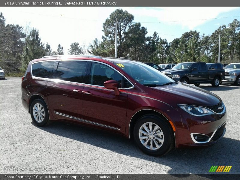 Velvet Red Pearl / Black/Alloy 2019 Chrysler Pacifica Touring L