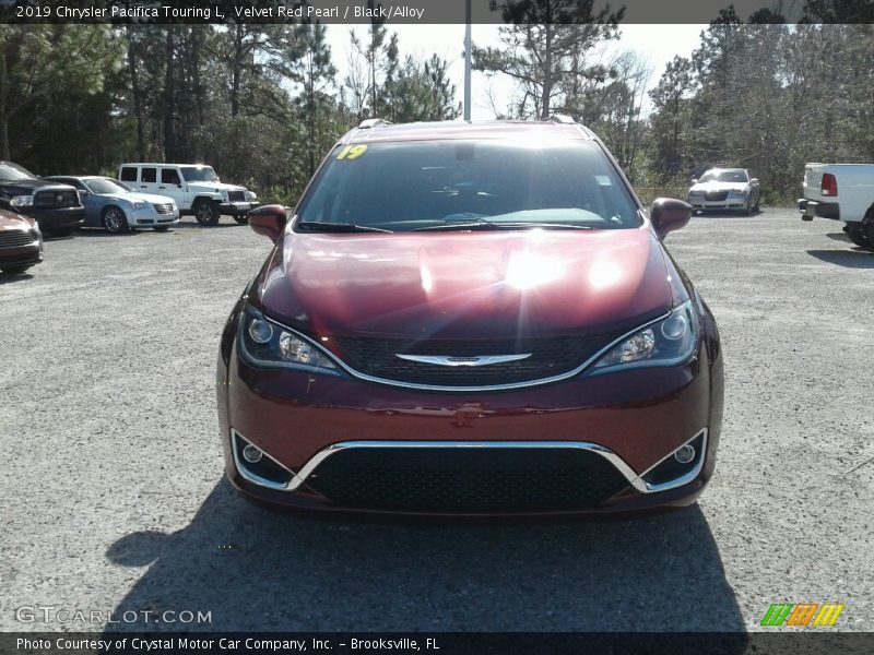 Velvet Red Pearl / Black/Alloy 2019 Chrysler Pacifica Touring L