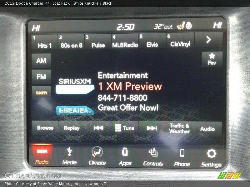 White Knuckle / Black 2019 Dodge Charger R/T Scat Pack