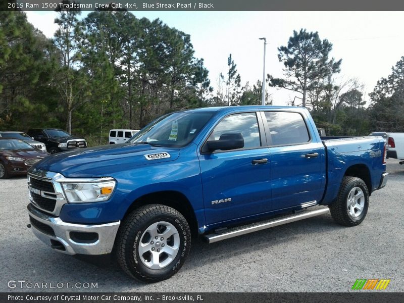 Blue Streak Pearl / Black 2019 Ram 1500 Tradesman Crew Cab 4x4