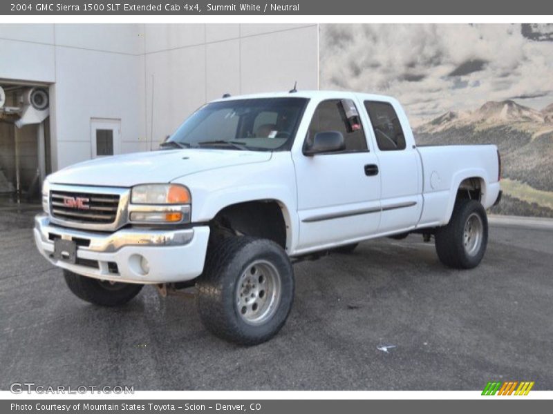 Summit White / Neutral 2004 GMC Sierra 1500 SLT Extended Cab 4x4
