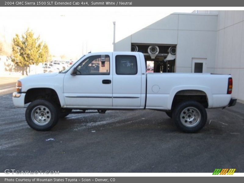 Summit White / Neutral 2004 GMC Sierra 1500 SLT Extended Cab 4x4