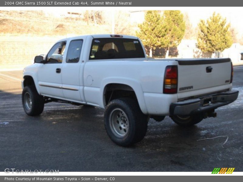 Summit White / Neutral 2004 GMC Sierra 1500 SLT Extended Cab 4x4