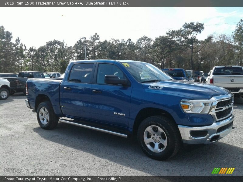 Blue Streak Pearl / Black 2019 Ram 1500 Tradesman Crew Cab 4x4