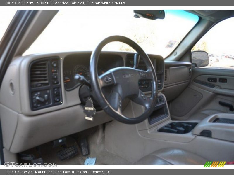 Summit White / Neutral 2004 GMC Sierra 1500 SLT Extended Cab 4x4