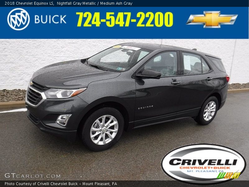 Nightfall Gray Metallic / Medium Ash Gray 2018 Chevrolet Equinox LS