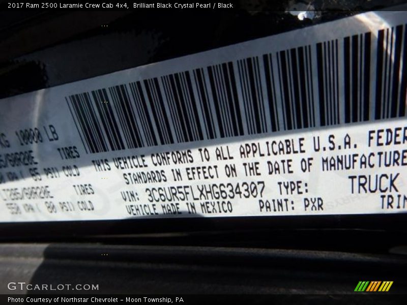 Brilliant Black Crystal Pearl / Black 2017 Ram 2500 Laramie Crew Cab 4x4