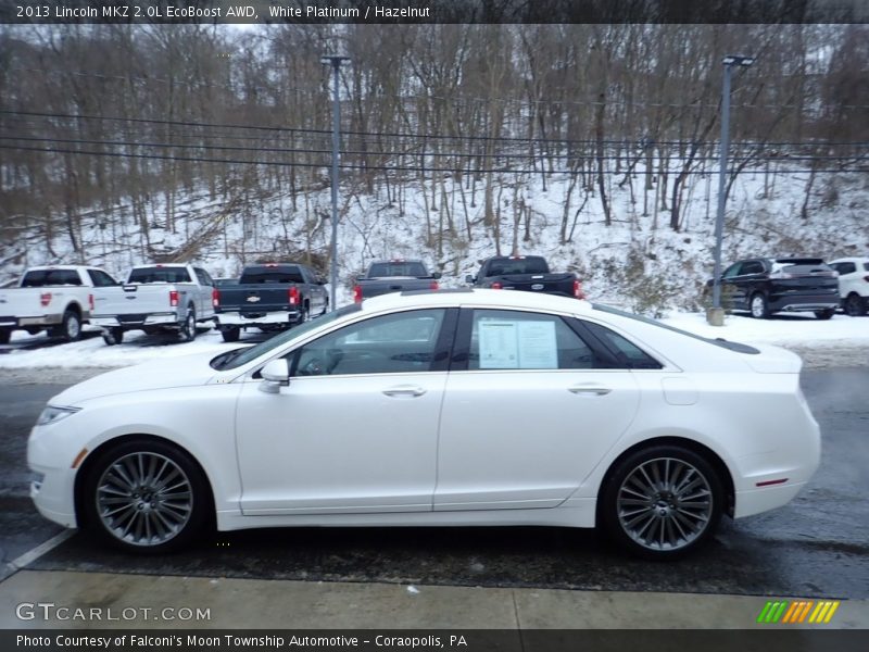 White Platinum / Hazelnut 2013 Lincoln MKZ 2.0L EcoBoost AWD