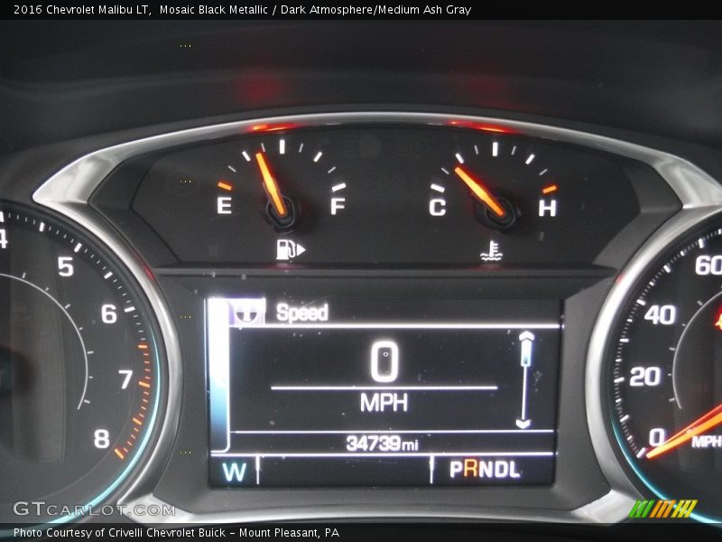 Mosaic Black Metallic / Dark Atmosphere/Medium Ash Gray 2016 Chevrolet Malibu LT