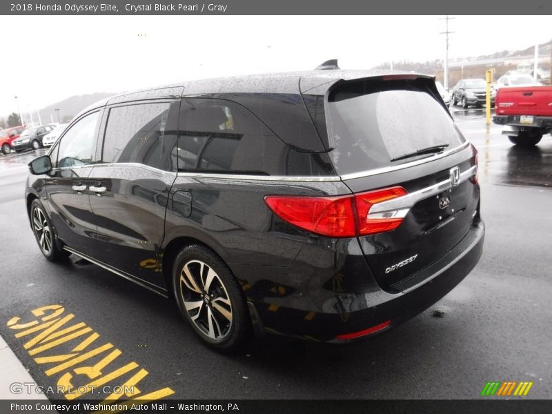 Crystal Black Pearl / Gray 2018 Honda Odyssey Elite