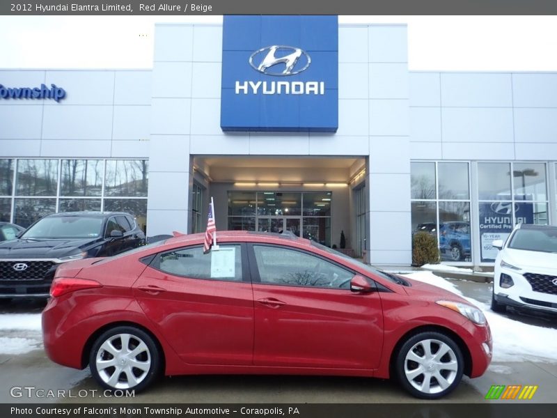 Red Allure / Beige 2012 Hyundai Elantra Limited