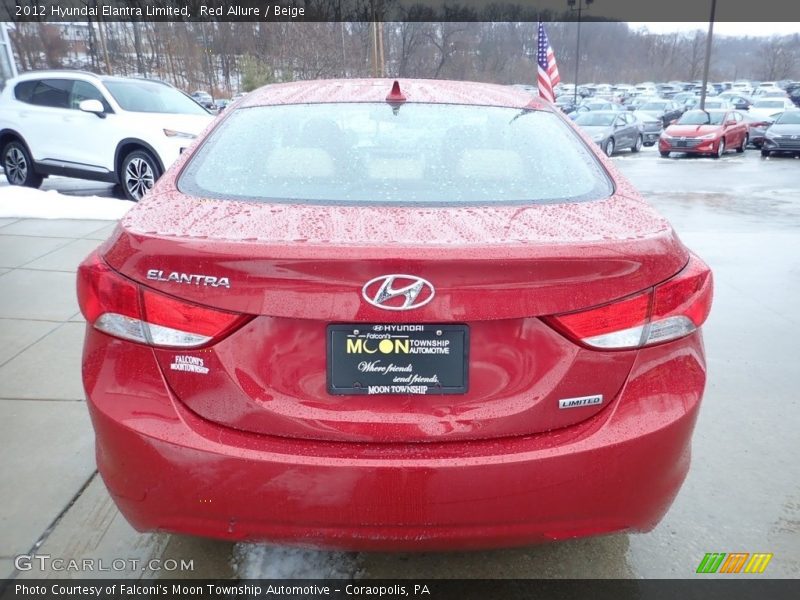 Red Allure / Beige 2012 Hyundai Elantra Limited